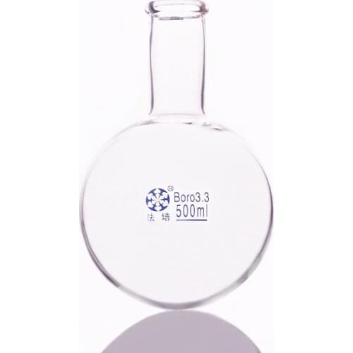 BOILING FLASK round bottom,short neck,Capacity 500ml,Single neck round flask,Thick mouth short neck round bottom flask