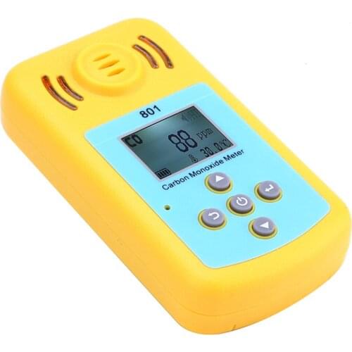Carbon Monoxide Gas CO Meter Detector with LCD Display and Sound-light Alarm analyzer measurement portable