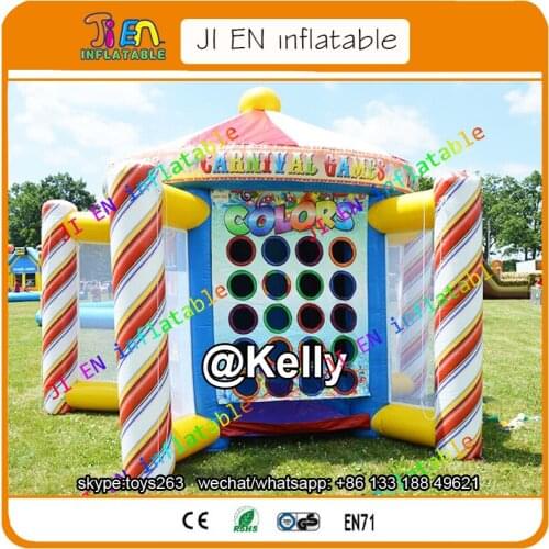Free air shipping five in 1 carnival inflatable sport games for kids and adult, durable inflatable carnival games full printed