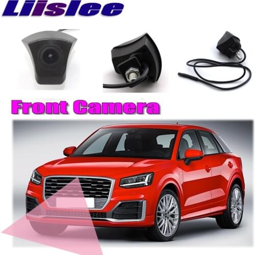 LiisLee Car Front Camera LOGO CAM For Audi Q2 2016 2017 2018 Front Grille CAM Blind Area DIY Manually Control Front Camera