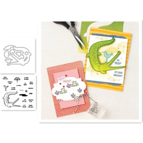 Crocodile Metal Cutting Dies And Stamps Stencils For DIY Scrapbooking Die Cuts Paper Craft Dies For Card Making 2021 New Dies
