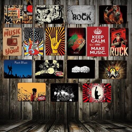 [ Mike86 ] Rock Music keep Calm Style Metal Tin SIGN Shop Concert decor Party Vintage Poster Antique Iron Painting FG-212