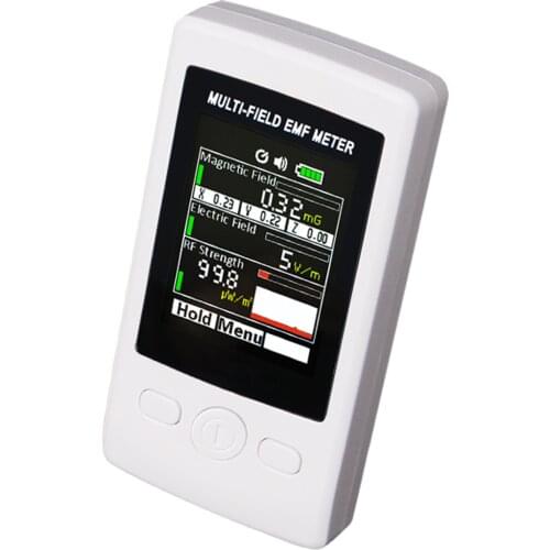 TM-190 Multi-Field EMF Meter RF Gauss Meter 2000mG Electromagnetic Electric RF Field Strength Tester with Warning Indicator