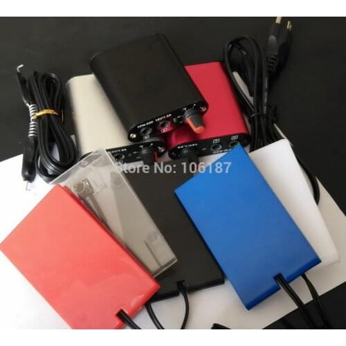 Tattoo Power Supply Kit with Clip Cord and Acrylic Tattoo Foot Pedal Your Country Plug Tattoo Power Supply Kit Set Mixed Color