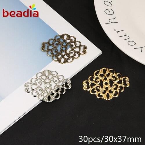 Whosale 30pcs/bag Metal Crafts Iron Metal Platen For Jewelry Findings Making DIY Accessories Charm Pendant