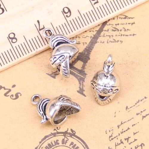 14pcs Charms soldier helmet 18x13x10mm Antique Pendants,Vintage Tibetan Silver Jewelry,DIY for bracelet necklace