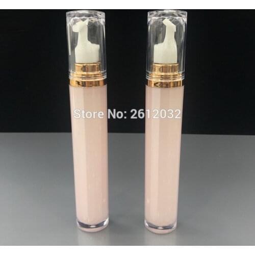 50pcs 15ML Empty Acrylic Pink Lotion bottle Emulsion Essence Press Pump Tube High grade Cosmetic Packaging