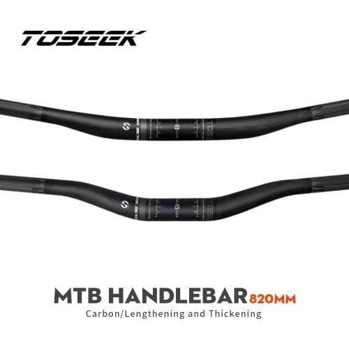 TOSEEK Full UD Carbon Fiber Bicycle Mtb Handlebar Mountain Bike Handlebars Rise 15mm 25mm 31.8*750/820mm Matt/Gloss