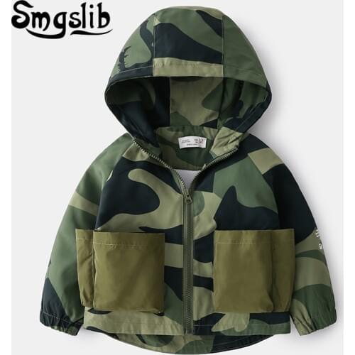 SMGSLIB Baby For Girl Boys 2021 Spring Jacket Clothes Camouflage Windbreaker Children Clothing 2 To 7 Year Teen Kid Camo Coat