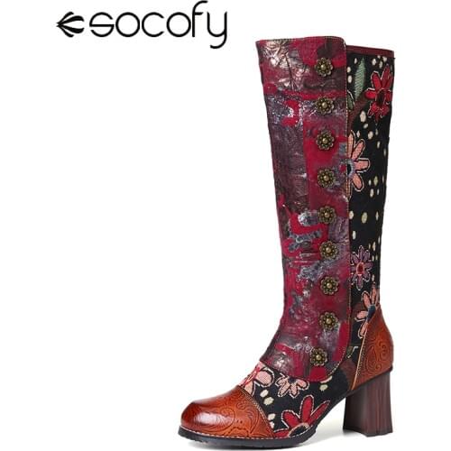 Женские высокие ботинки Socofy China At AliExpress