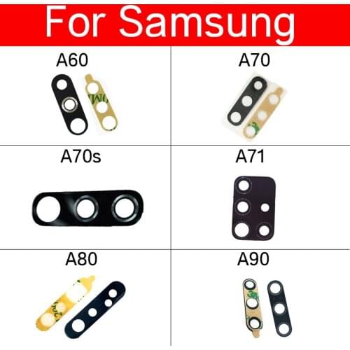 Rear Camera Glass Lens For Samsung A60 A70 A70S A71 A80 A90 Back Camera Glass Lens with Sticker Repair Parts
