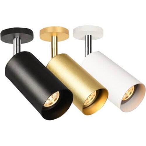 360° Rotatable COB ceiling light spotlight surface mount Downlight 220V 5W 7W 10W GU10 Bulb KTV family store Indoor lighting