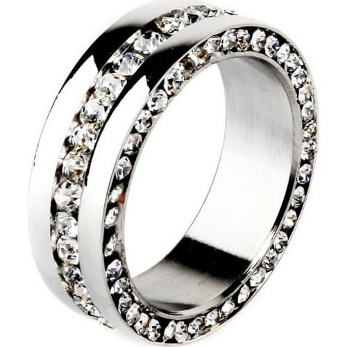 High Special Offer Time-limited Three Rows Bridal Sets Quality Zircon 316l Stainless Steel Luxury Party Rings Jewelry Ring