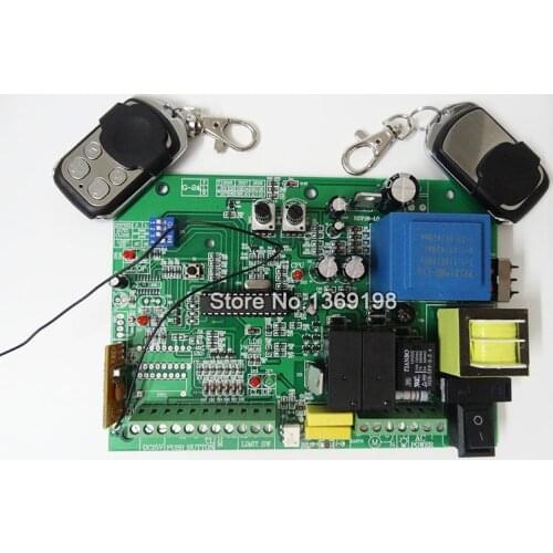 High Quality 110V/220V AC sliding gate opener control board + 2pcs remote control,learning code