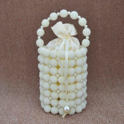 Luxury Pearl Handbags Women Party Purse Mini Tote Bags White Beaded pochette Shoulder Bags