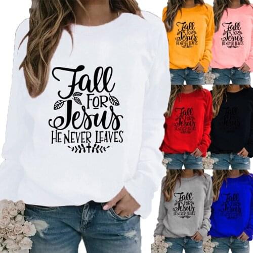 Womens Winter Plus Size Casual Letter Printed T-shirt Long Sleeve Round Neck Comfortable Sports Sweatshirt