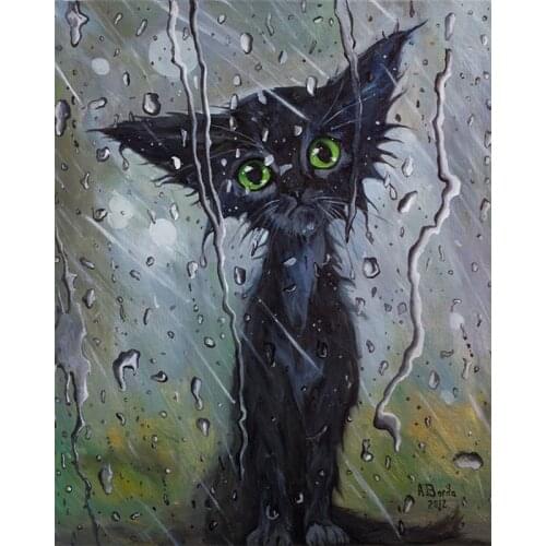 Zhui Star 5D diamond painting animal black cat full square embroidery sale diamond mosaic rhinestone picture decoration home ZWQ