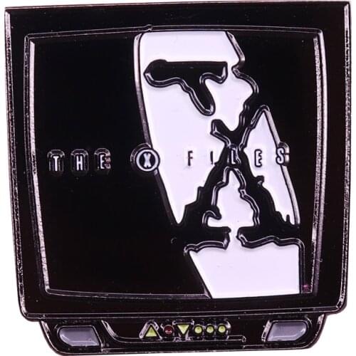 The X-Files badge thrill horror scream pin mysterious story retro TV brooch cool accessory