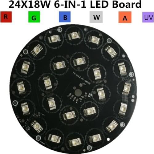 18W RGBWA+UV lamp beads, 24X18W PAR 6-in-1 LED Board Professional stage light led light source