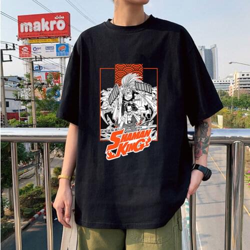 2021 Couple T-shirts Anime Shaman King Yoh Asakura Amidamaru High Quality Comfortable T-shirt Daily Tops Summer Daily Streetwear