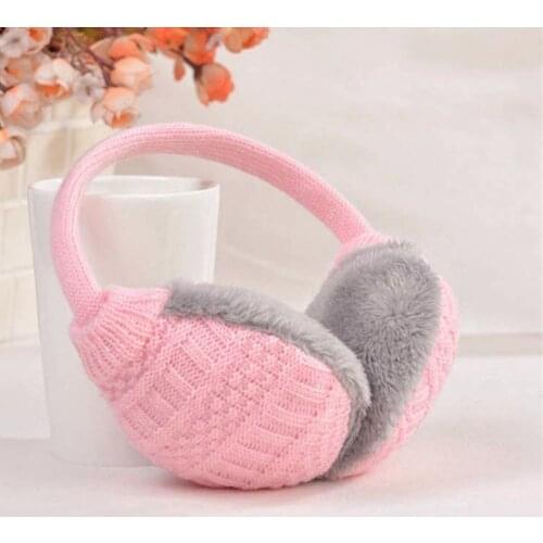 4colors Cute Winter Earmuffs Womens Warm Ear Cover Pink Knitted Plush Detachable Ear Muff Earwarmers One Size Fashion