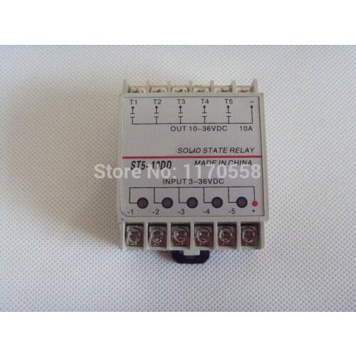 10DD 5 Channel Din rail SSR quintuplicate five input 3~36VDC output 10~36VDC single phase DC solid state relay