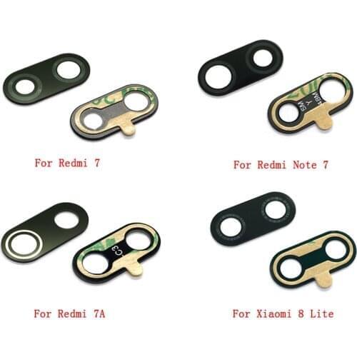 50pcs Rear Back Camera Glass Lens Cover For Xiaomi Redmi Note 7 / Mi 8 Lite 7A with Ahesive Sticker Replacement Parts