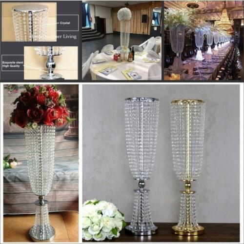 80cm(31") height Acrylic Crystal Wedding Centerpiece Road Lead Stand Dinner Party Table Decoration Candlestick