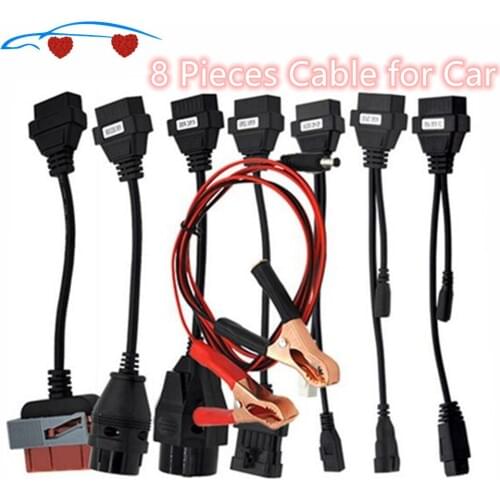 Adapter Cables For TCS CD-P OBD2 OBDII Cars Switch Cable Diagnostic Interface Tool Full set 8 Cables For Au-tocom Car