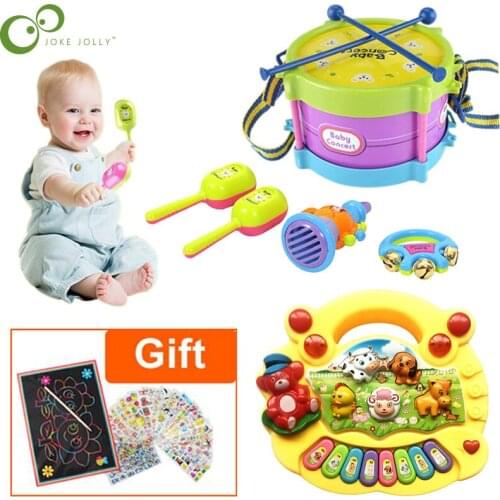 Baby Kids Animal Farm Piano Developmental Musical Instrument Toy Music Educational Toys For Children Christmas New Year WYW