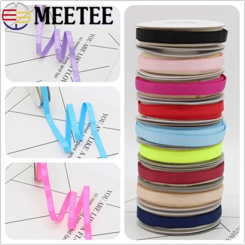 20Meters Meetee 10mm Elastic Band for Swimsuit Belts Shoulder Strap Underwear Bra Notebook Decoration DIY Sewing Accessories