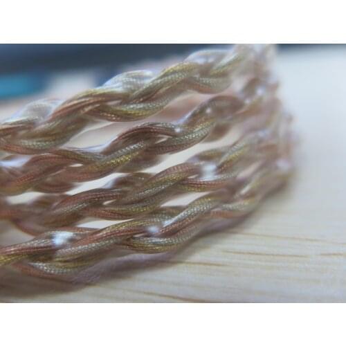 F59 4-Strand Braided 20AWG 5N OCC Copper, OCC Silver-Plated Copper and OCC Gold-Plated Copper Upgrade Finished Earphone Cable