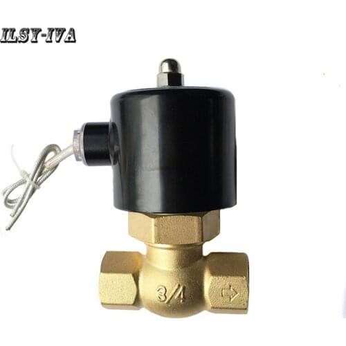 G3/4" DN20 DC24V two way brass 2L/US high-temperature high-pressure steam Normally closed solenoid