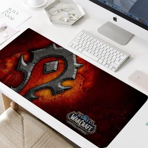 World of Warcraft Gaming Mouse pad Gamer Large 90x40cm Horde Alliance Computer Mousepad Non-Skid Rubber Locking Edge Desk Mat