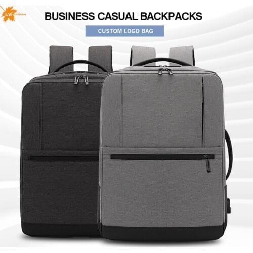LW Customize Logo Men Multifunction Backpack Bag 15.6" Laptop Usb Charging Backpacks Waterproof Schoolbag Business Travel Bags