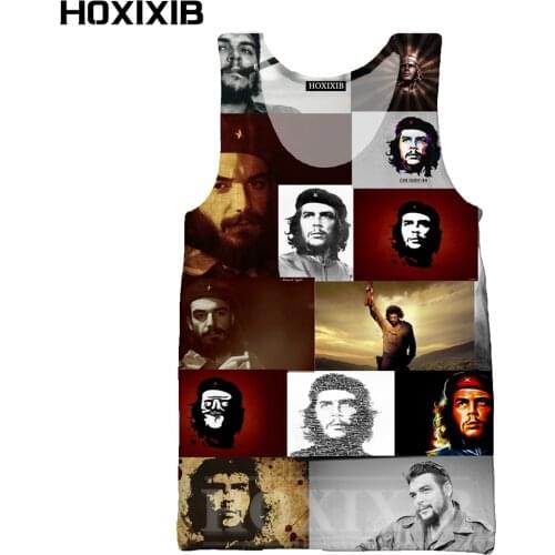 HOXIXIB 3D Print Argentina Marxist Revolutionary Che Guevara Vest Men Leading Politician Tank Tops Women Undershirt Unisex Tees