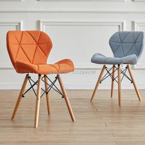 Nordic Simple Dining Chair Makeup Chair Family Bedroom Office Desk Study Chair Dormitory Sedentary Manicure Stool