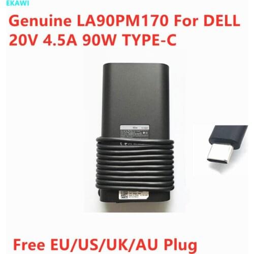 Genuine LA90PM170 90W 20V 4.5A Type-C Power Supply AC Adapter For DELL TDK33 0TDK33 USB-C Laptop Charger