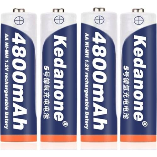 New 4800 mAh AA NI-MH rechargeable battery, remote control 1.2V AA rechargeable battery for toy camera microphoneShaving machine