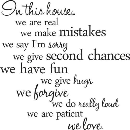 Removable Wall Sticker In This House Wall Decoration Living Room Stairs Floor Decal Staircase Bumper Home & Living Wall Sticker