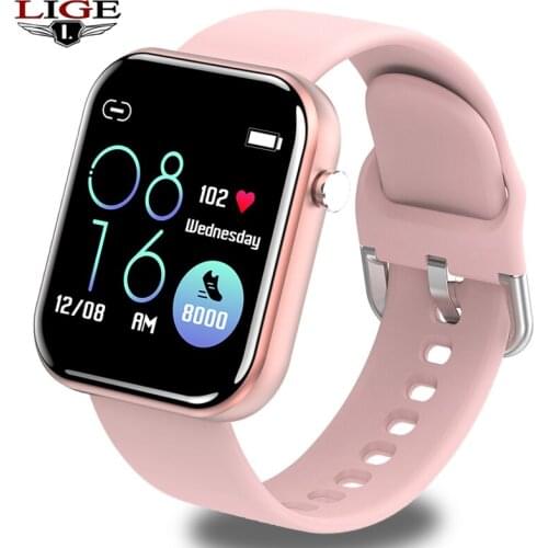 LIGE 2020 New Smart Watch Men Women Fashion Sports watch Heart rate Monitor Fitness Tracker Information Waterproof Smartwatch