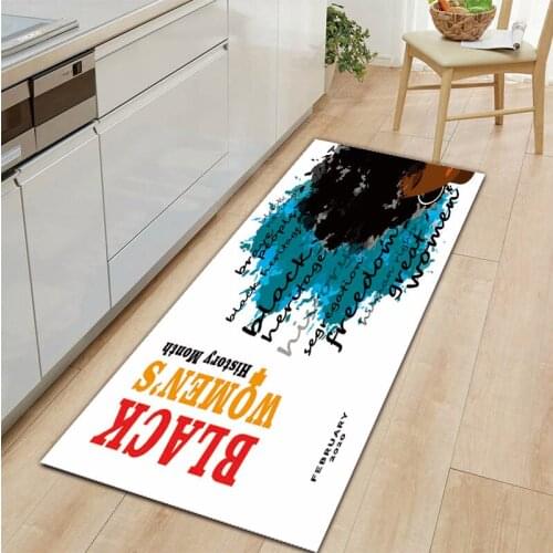 Modern Entrance Doormat Kitchen Mat Cartoons Long Strip Bedroom Rug Anti-Slip Absorbent Living Room Carpet Home Floor Decoration