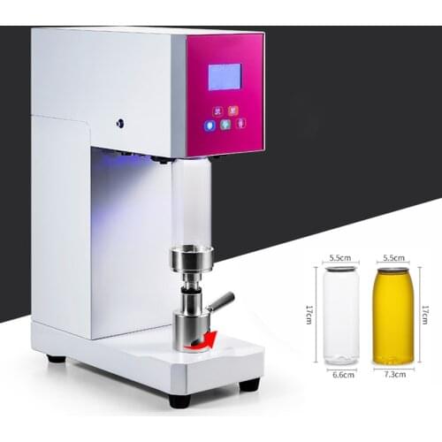 55mm Automatic Milk Tea Shop Beverage Sealing Machine Can Drink Bottle Sealer Aluminum Beer Cola Can Sealing Machine 220V 370W