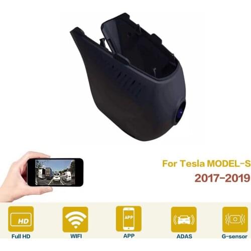 For Tesla MODEL-S 2017 2018 2019 1080P Car DVR Wifi Dash Camera Video Recorder Easy Installation Night Vision