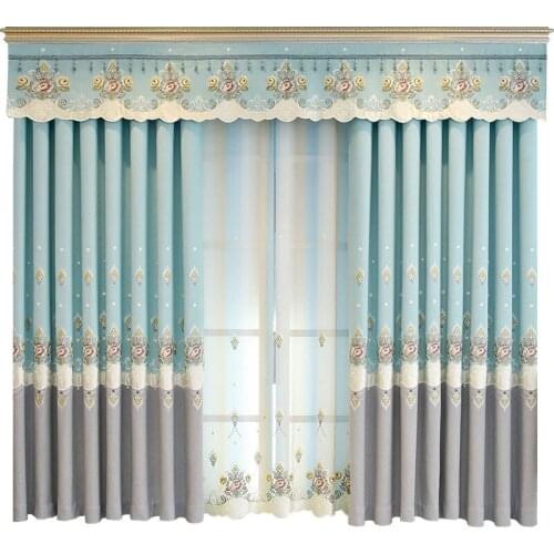 Curtain fabric manufacturers direct modern simple European curtain living room bedroom shade curtain