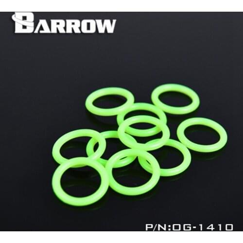 10pcs/lot Barrow G1/4 Luminous Green Silicone Ring OG-1410