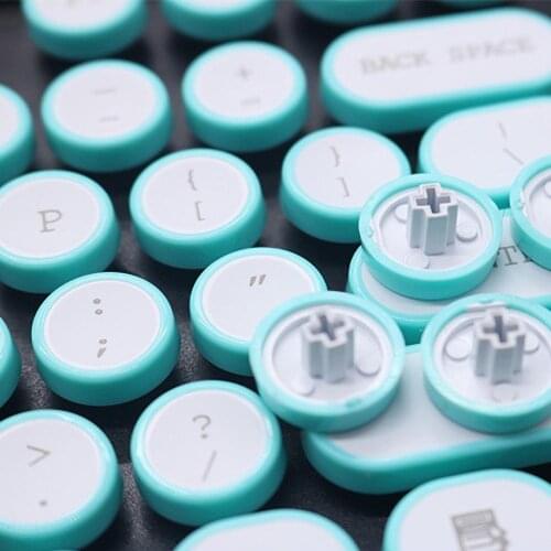 104Pcs/Set ABS Clear Round Backlight Mechanical Keyboard Key Caps Replacement