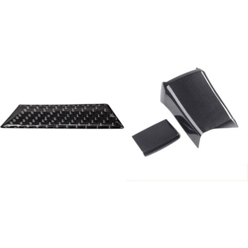 2 Pcs For Honda Civic 10Th 2016-2019 Car Accessories: 1 Pcs Armrest Anti-Kick Trim & 1 Pcs Passenger Airbag Trims Cover