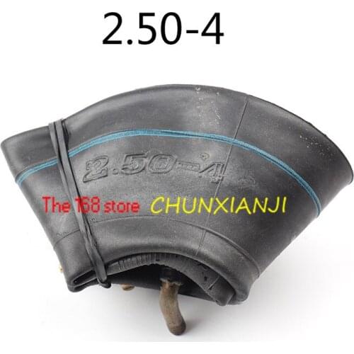 2 Pcs Motorcycle Tire Inner Tube 2.50-4 250-4 250-4 Tire Metal Valve Tube for Gas & Electric Scooter Bike