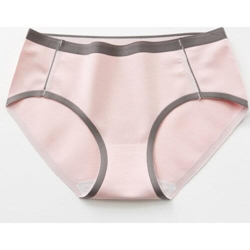 2019 Girls Cotton Panties Pretty Seamless Ladies Breathable Briefs Cotton Crotch Mid-Rise Cute Women Underwear Hot Sale 1pcs/lot